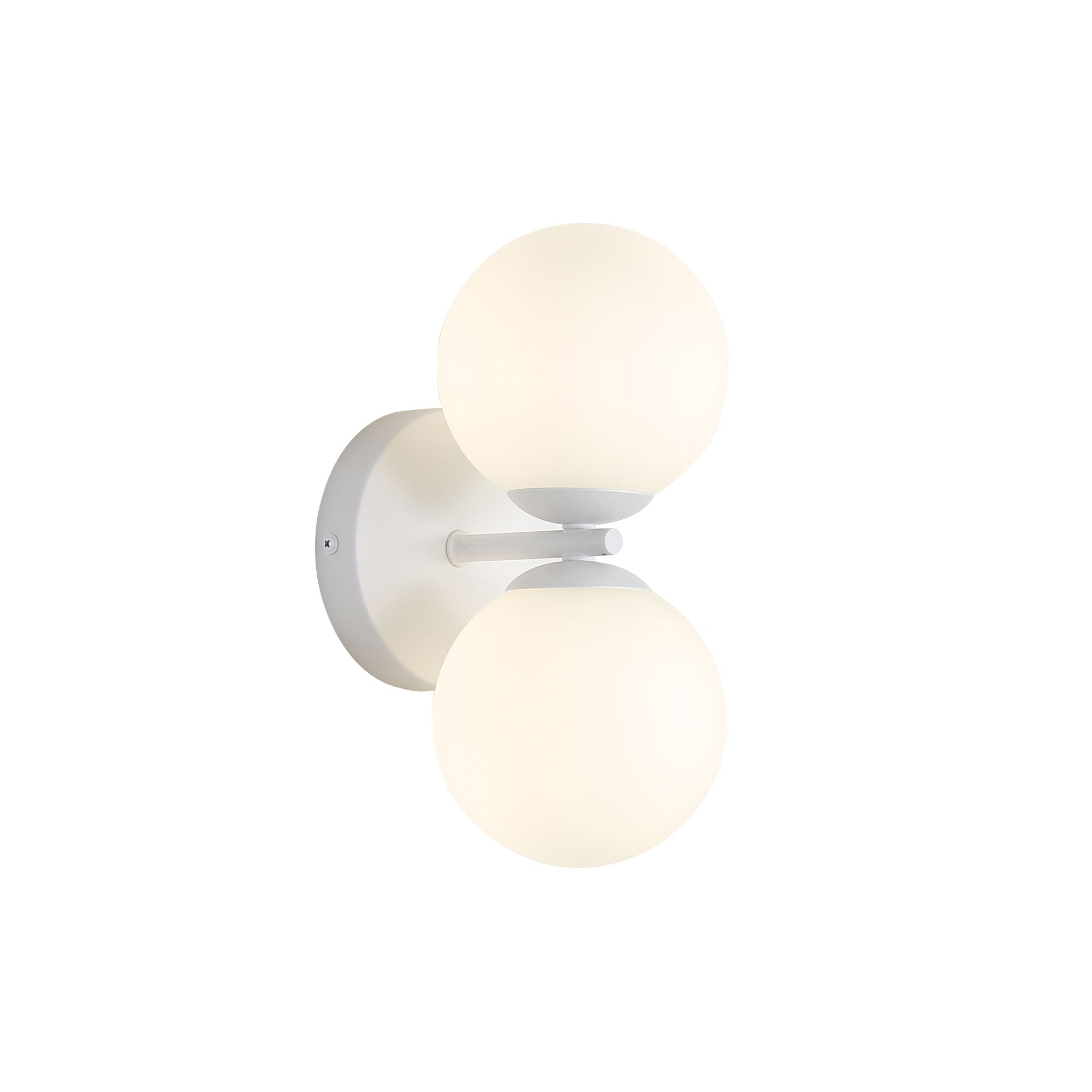Oberon.2 White & Opal Matt Glass G9 Twin Wall Light