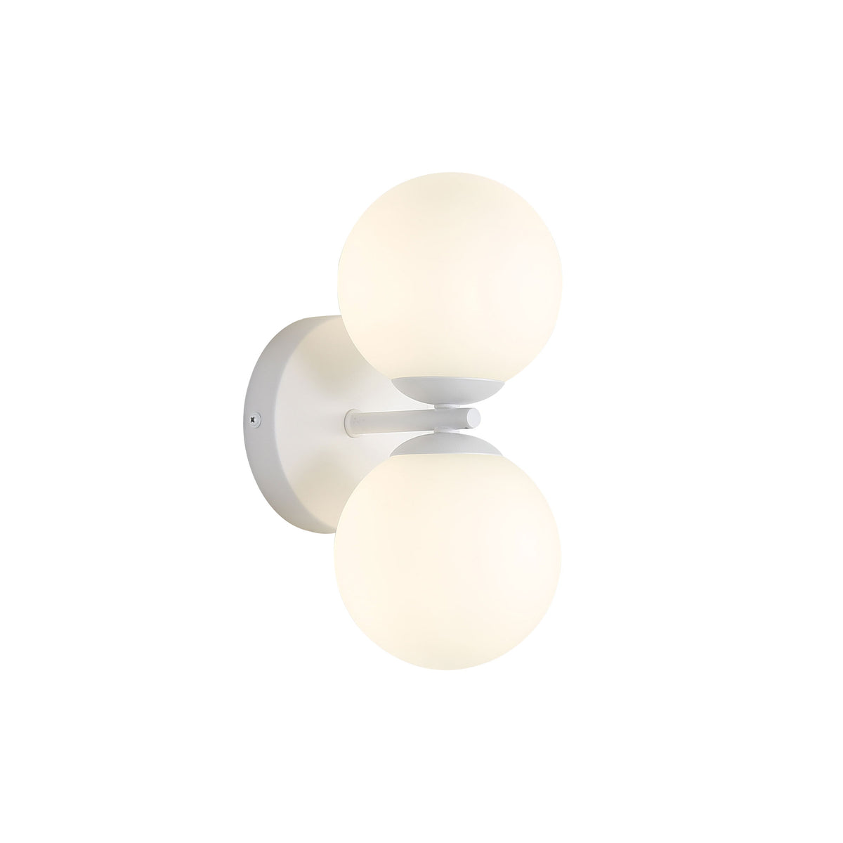 Oberon 2 White & Opal Matt Glass G9 Twin Wall Light