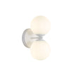 Oberon 2 White & Opal Matt Glass G9 Twin Wall Light