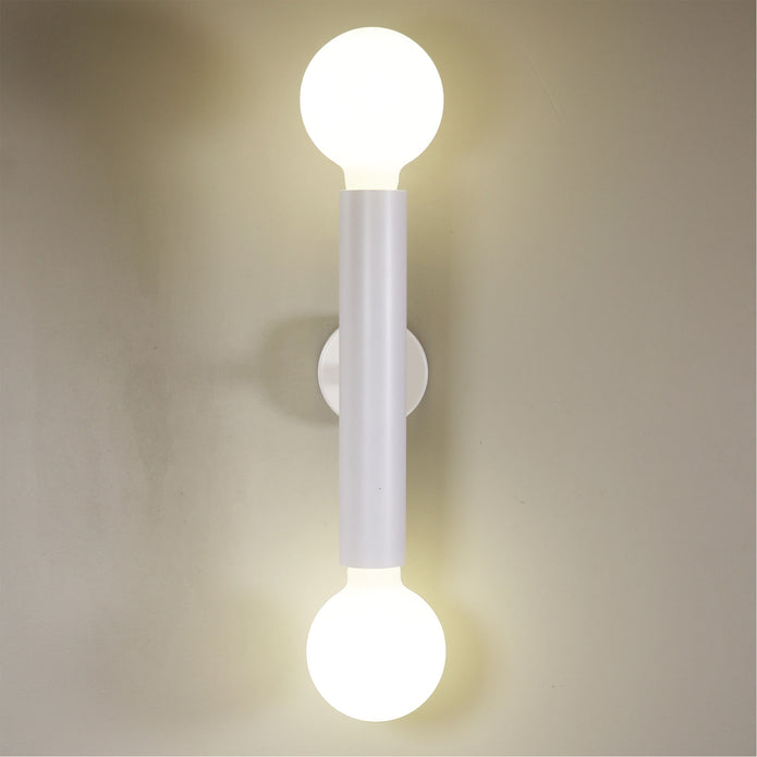 Toli White Twin E27 Wall Light