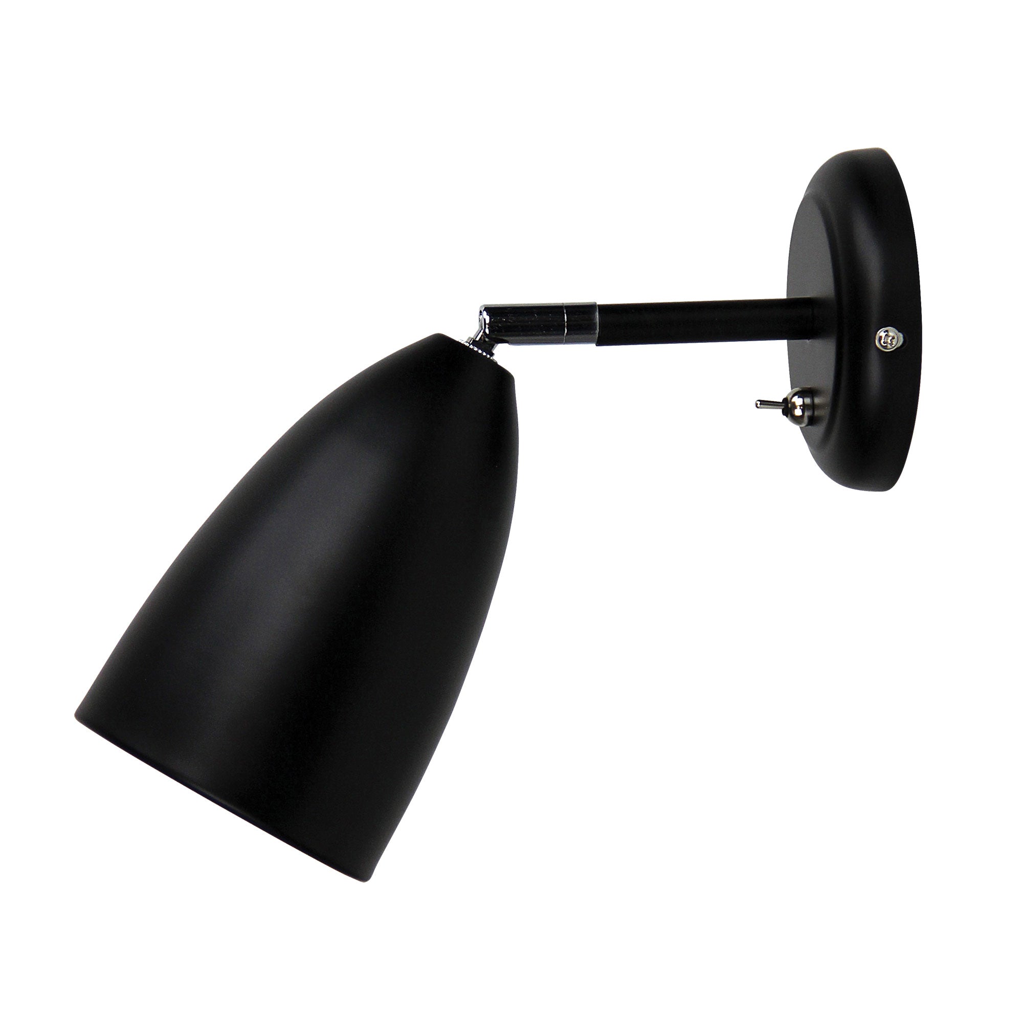 Salem with Switch Adjustable Black Wall Light