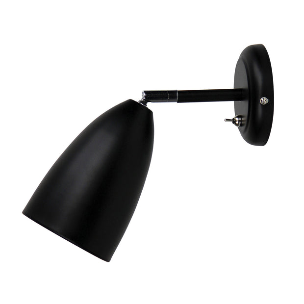 Salem with Switch Adjustable Black Wall Light