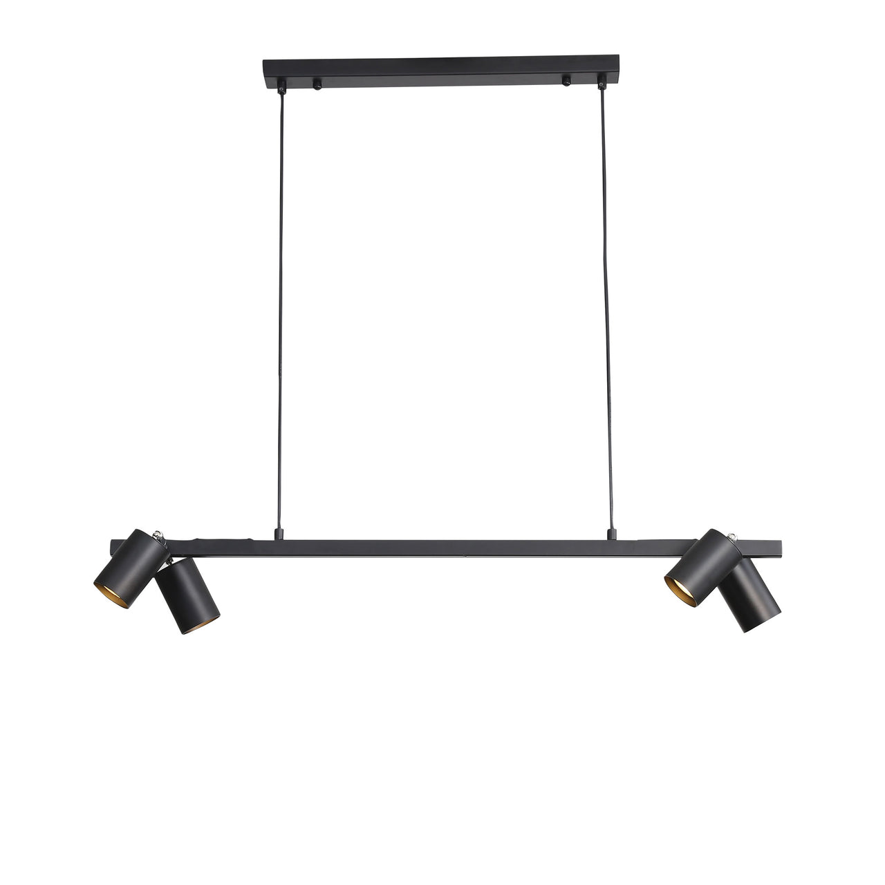 Bridge.4 Black GU10 4 Light Adjustable Spot Bar Pendant