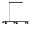 Bridge Black GU10 6 Light Adjustable Spot Bar Pendant