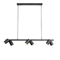 Thumbnail for Bridge Black GU10 6 Light Adjustable Spot Bar Pendant