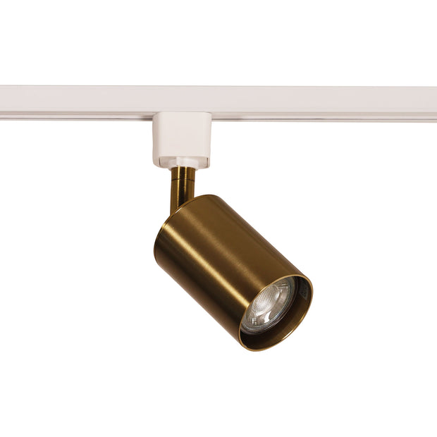 Bridge White & Satin Brass GU10 Adjustable Track Head