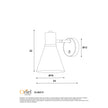 Norbert Black & Satin Brass Adjustable Wall Light With Switch
