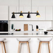 Norbert Black & Satin Brass 4 Light Spotlight Bar Pendant