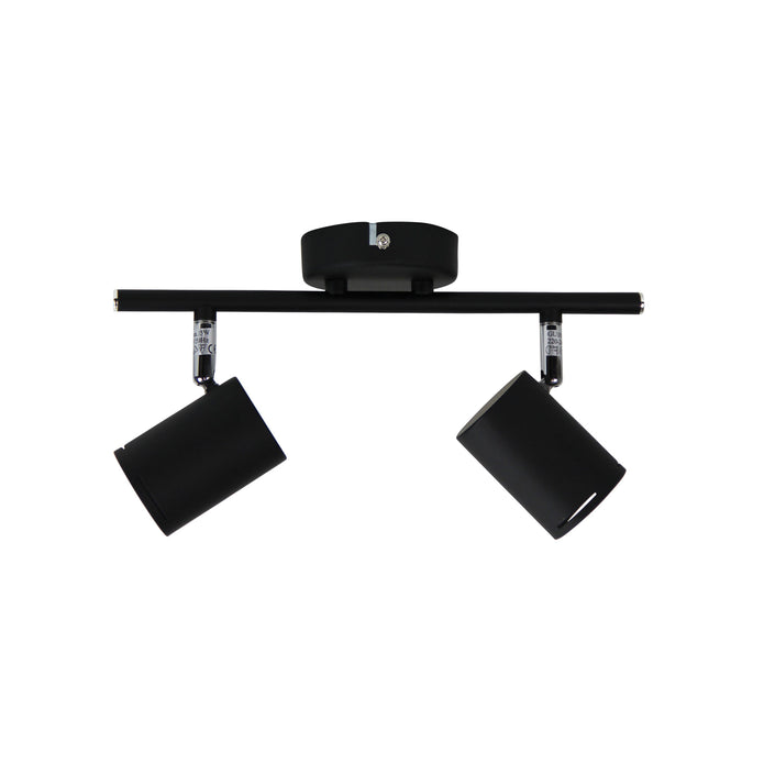 Baril 2 Light LED Ready Adjustable Spotlight Black