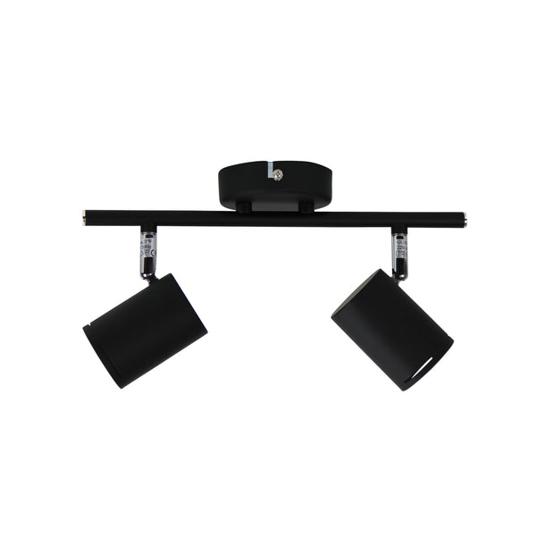 Baril 2 Light LED Ready Adjustable Spotlight Black
