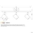 Baril White GU10 3 Light Adjustable Spotlight