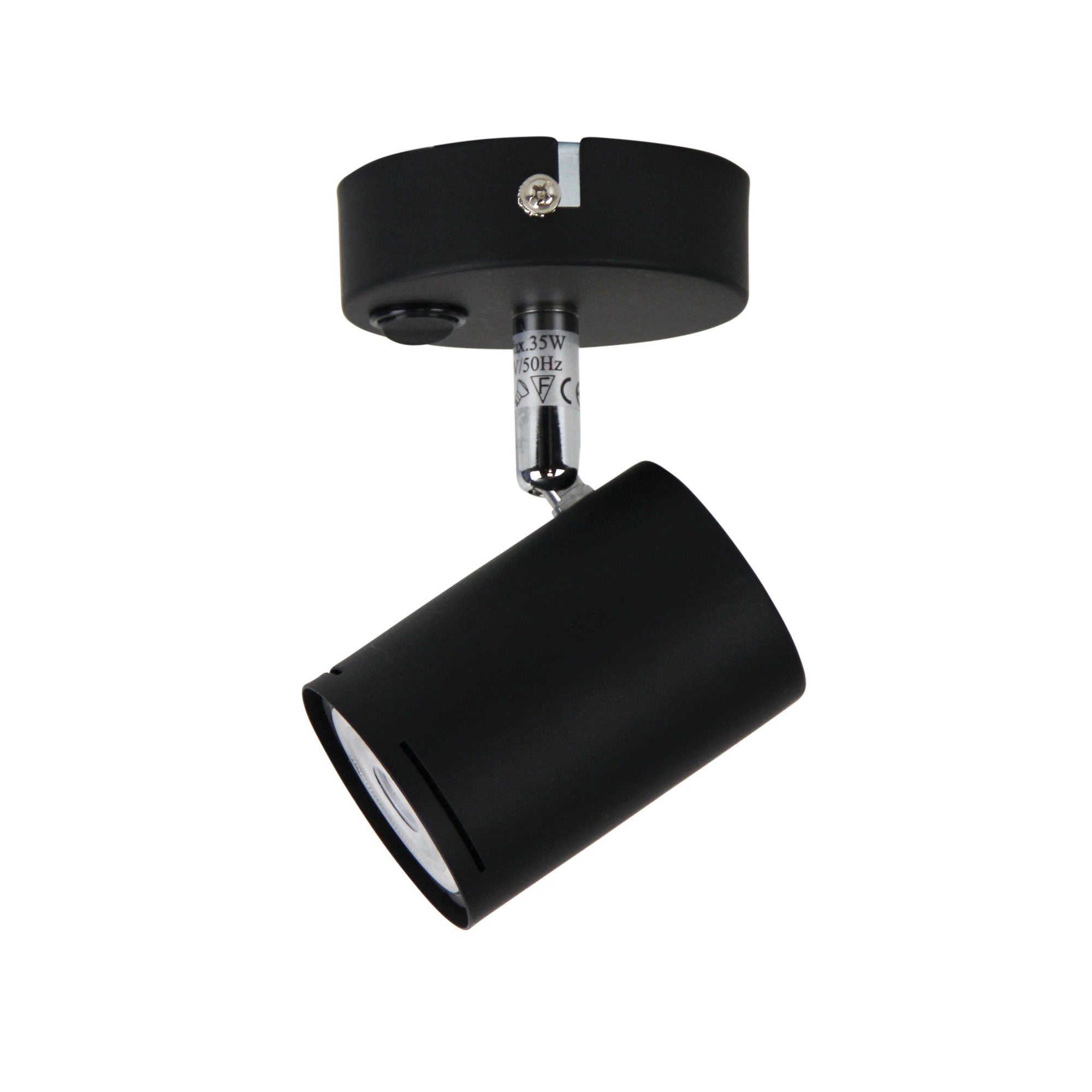 Baril Switched LED Ready Spotlight With Switch Black
