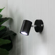 Baril Black GU10 1 Light Adjustable Spotlight With Switch