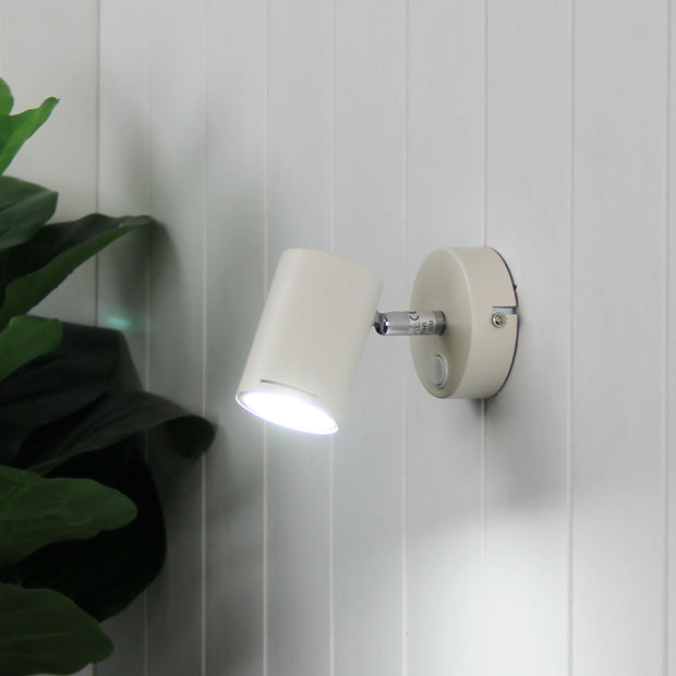 Baril White GU10 1 Light Adjustable Spotlight With Switch