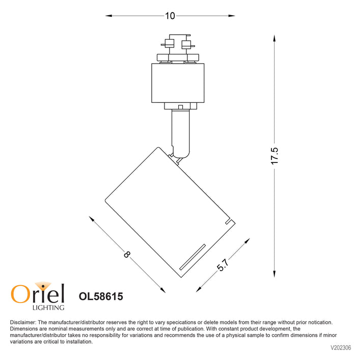 Baril Black GU10 Adjustable Single Circuit Track Head
