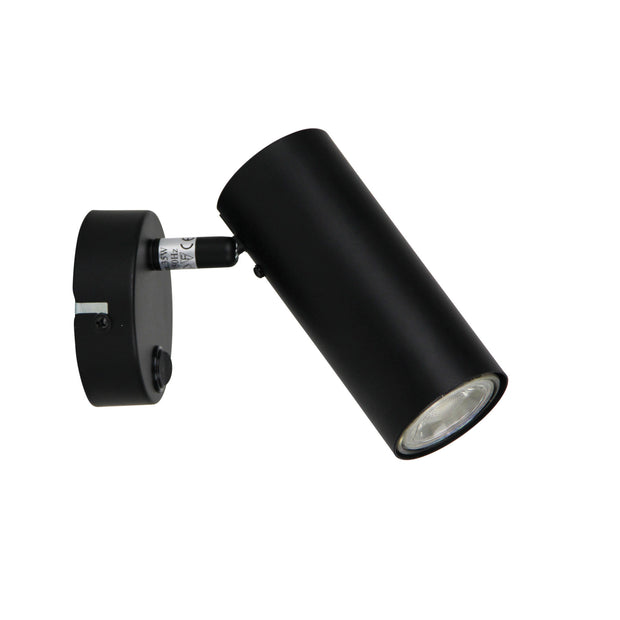 Ultra Black GU10 Adjustable Spotlight With Switch