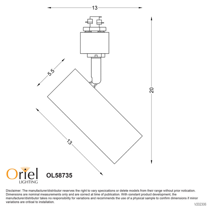 Ultra Black GU10 Adjustable Single Circuit Track Head