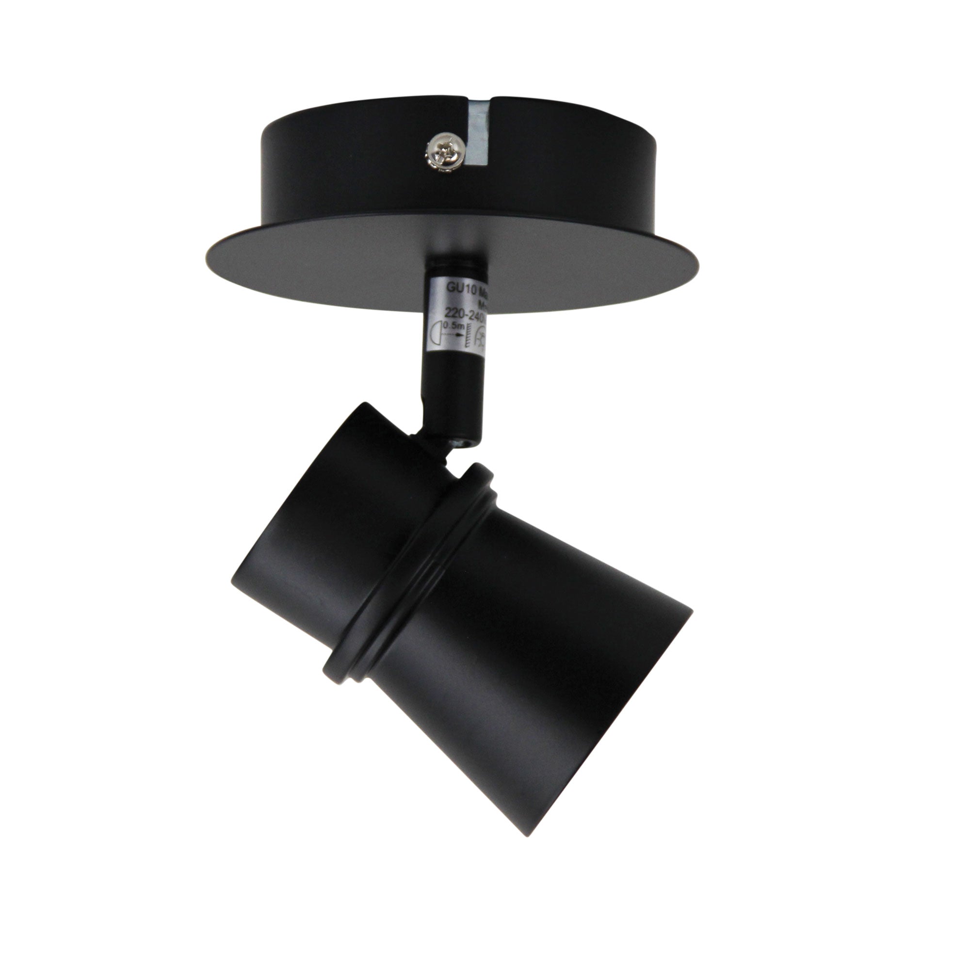 Yarra 1 Light LED Ready Adjustable Spotlight GU10 Black