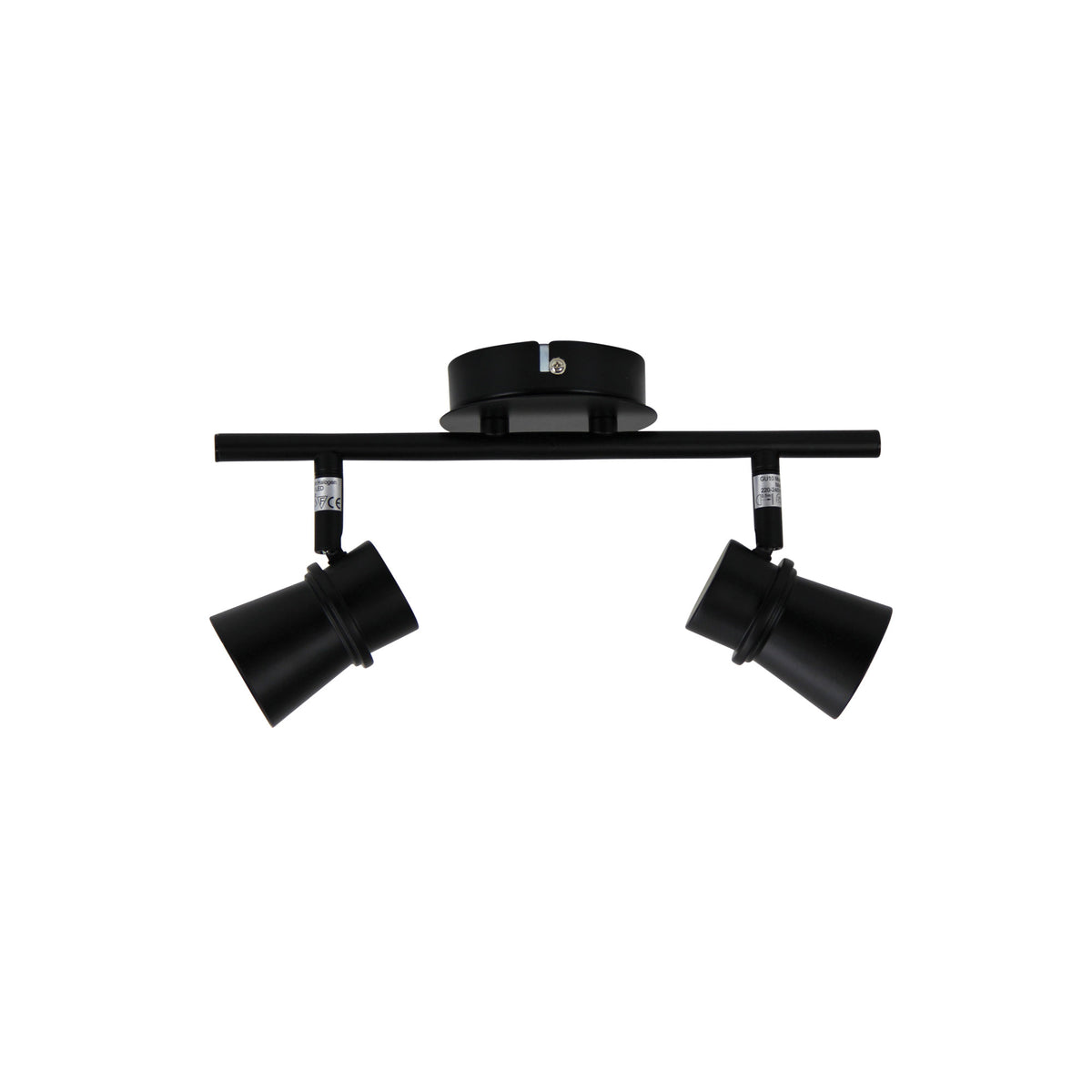 Yarra 2 Light LED Ready Adjustable Spotlight GU10 Black