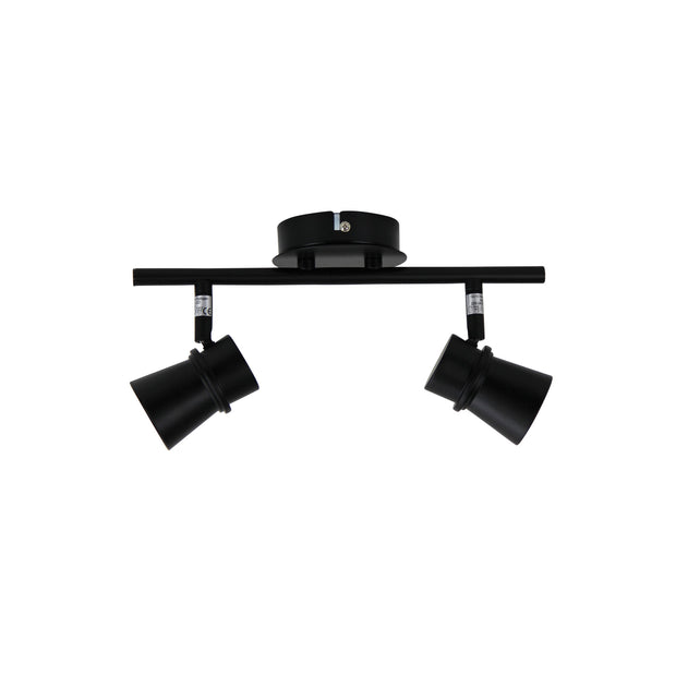 Yarra 2 Light LED Ready Adjustable Spotlight GU10 Black