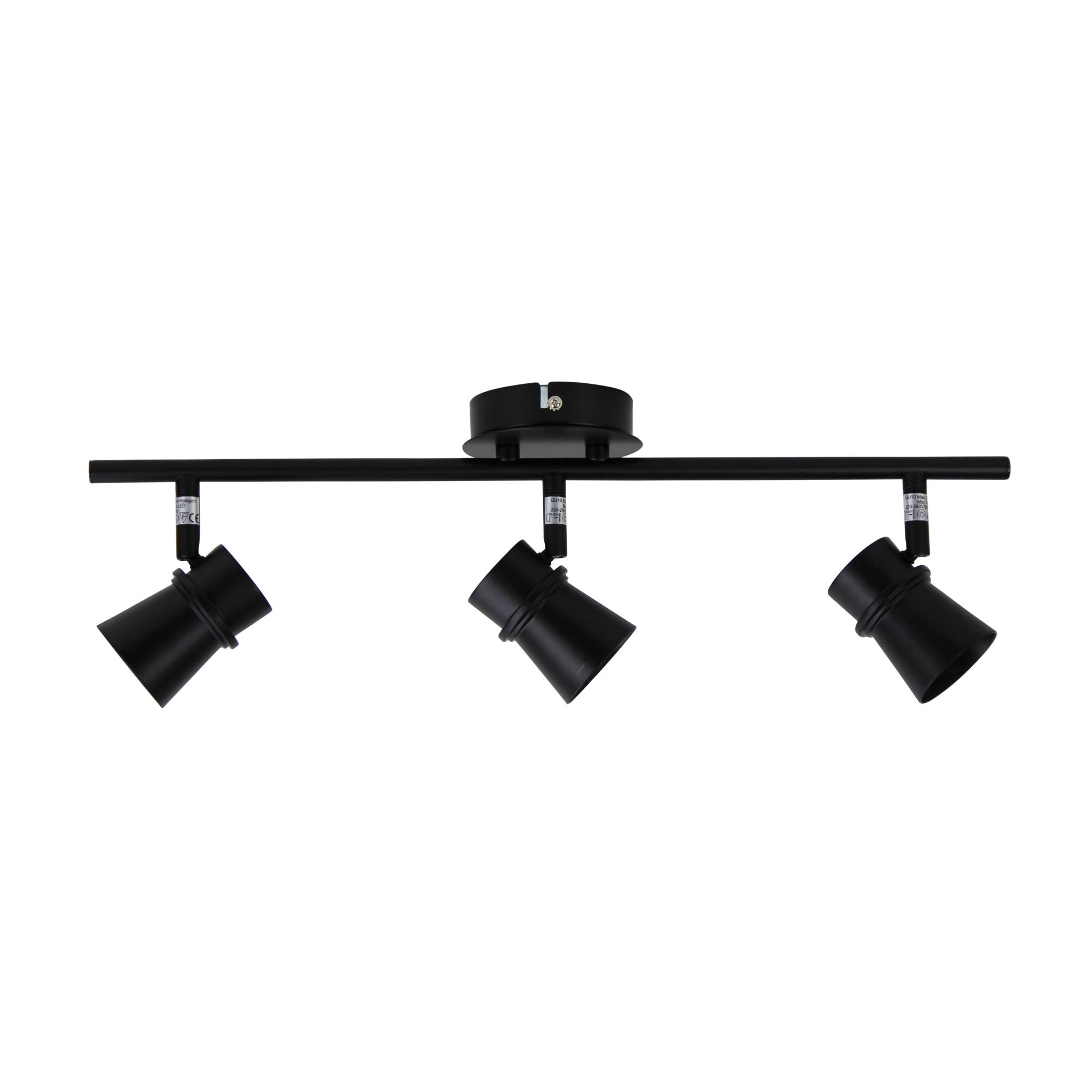 Yarra 3 Light LED Ready Adjustable Spotlight GU10 Black