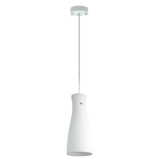 Cleo White Brushed Glass Pendant