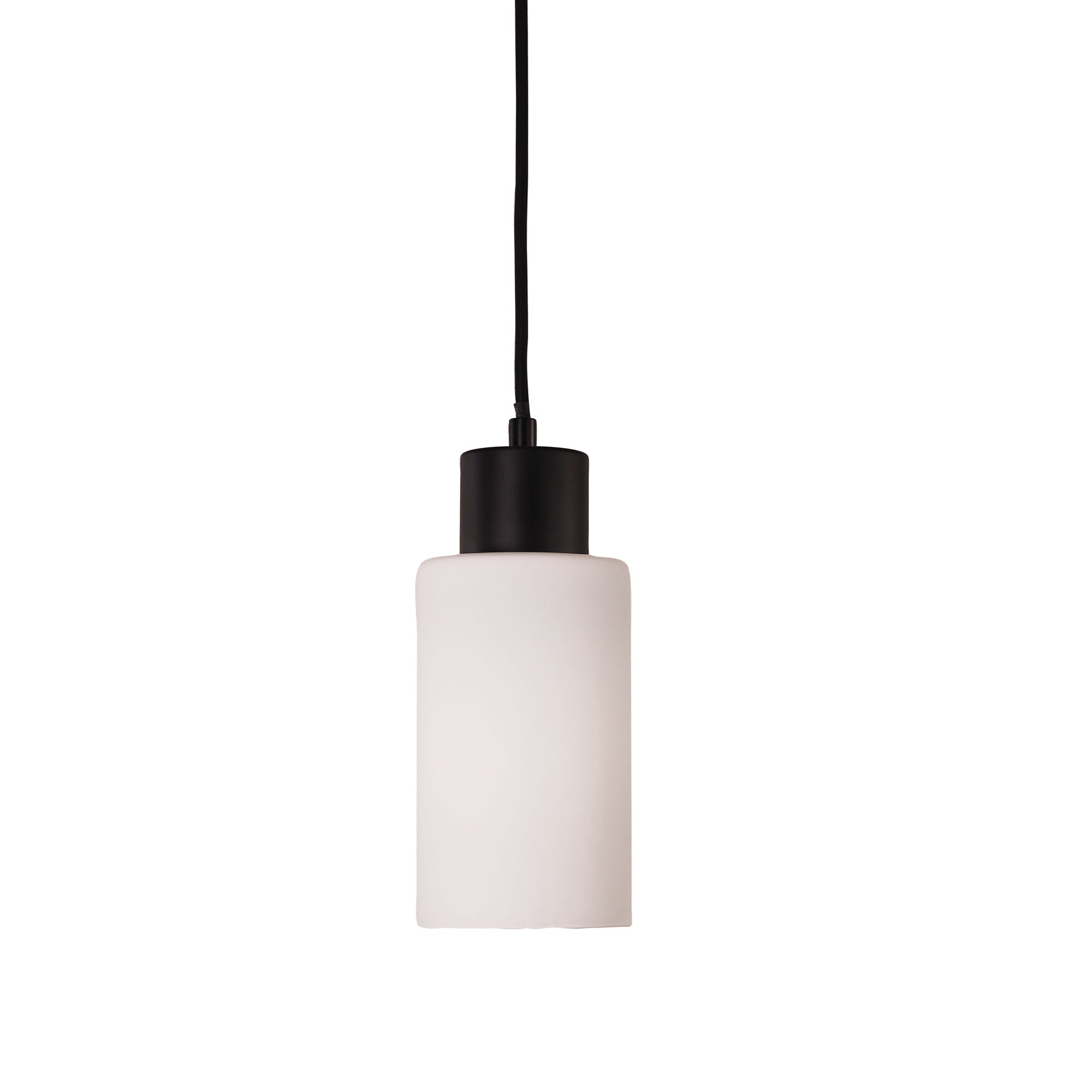 Lisa Black Opal Cylindrical Glass Pendant