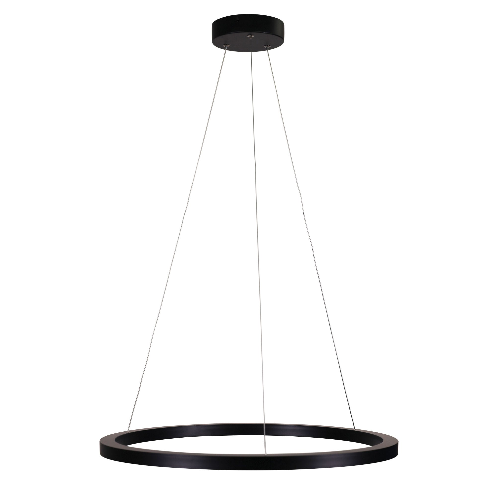 Nebula 60 CTS Modern Tricolour LED Halo Black Pendant