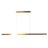 Thumbnail for Shard.1500 Satin Brass 30W CCT Slimline Linear LED Pendant