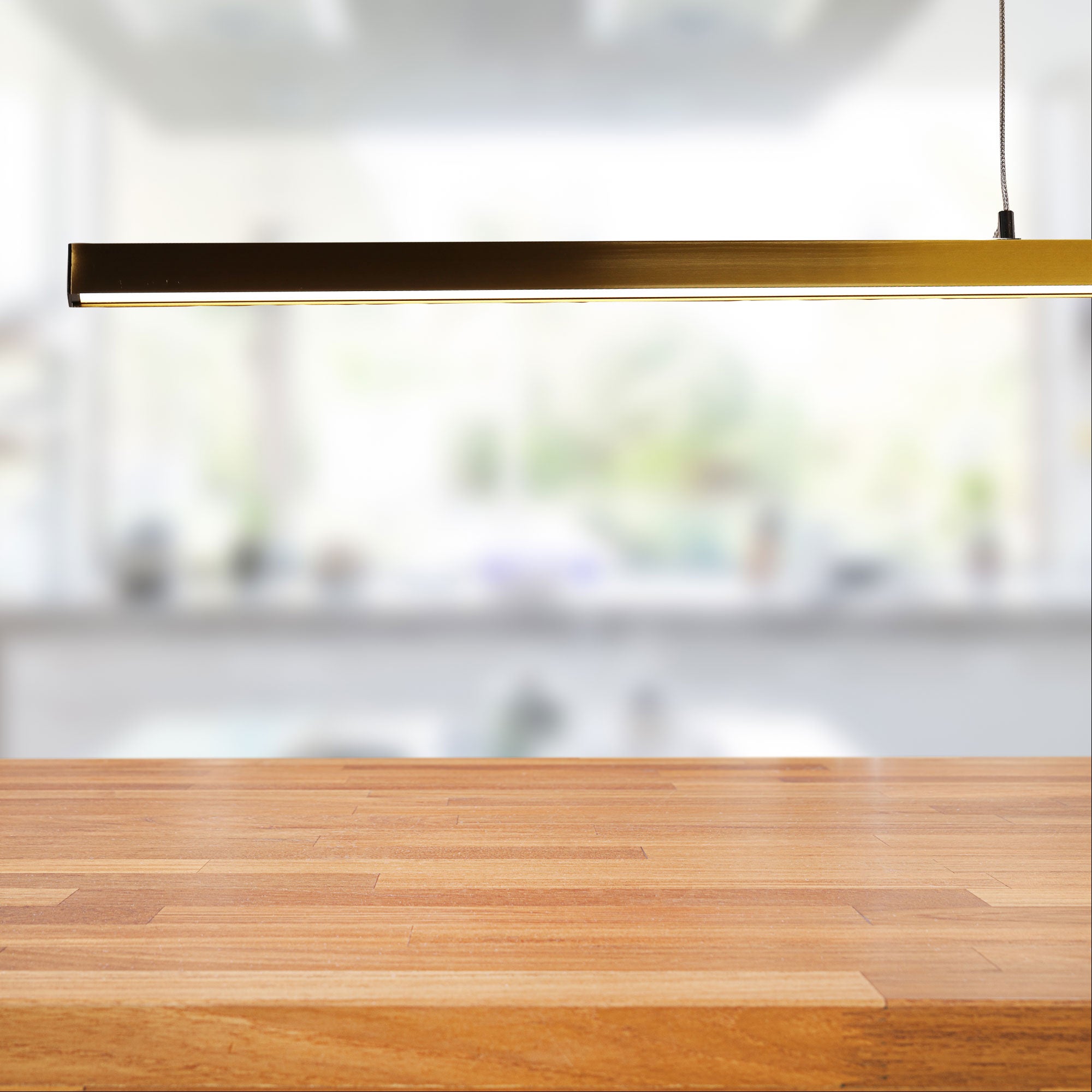 Shard 1500 CTS Sb Slimline Tricolour LED Pendant Satin Brass