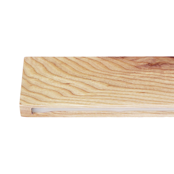 Langtoft Ash Wood 30W CCT Linear LED Pendant