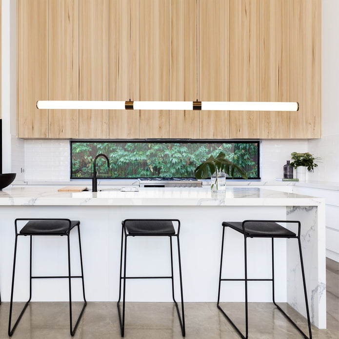 Kallita Bronze & Opal Matt Acrylic 30W CCT Linear LED Pendant