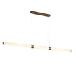 Maxwell Bronze & Opal Ribbed Acrylic 30W CCT Linear LED Pendant