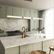 Maxwell Bronze & Opal Ribbed Acrylic 30W CCT Linear LED Pendant