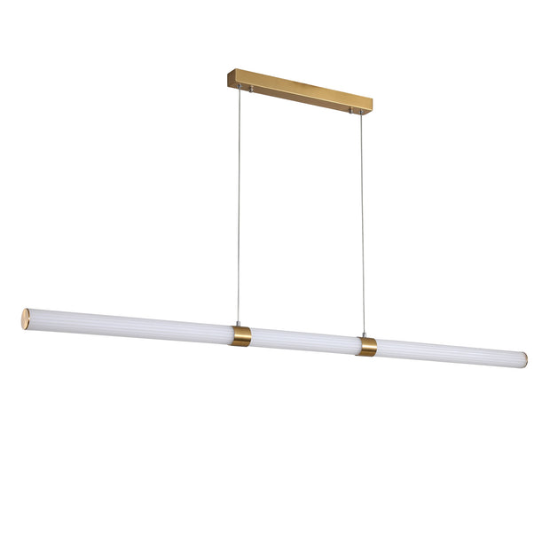 Maxwell 150 Sat Brs Ribbed CTS LED Pendant 