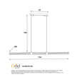 Maxwell Bronze & Opal Ribbed Acrylic 30W CCT Linear LED Pendant
