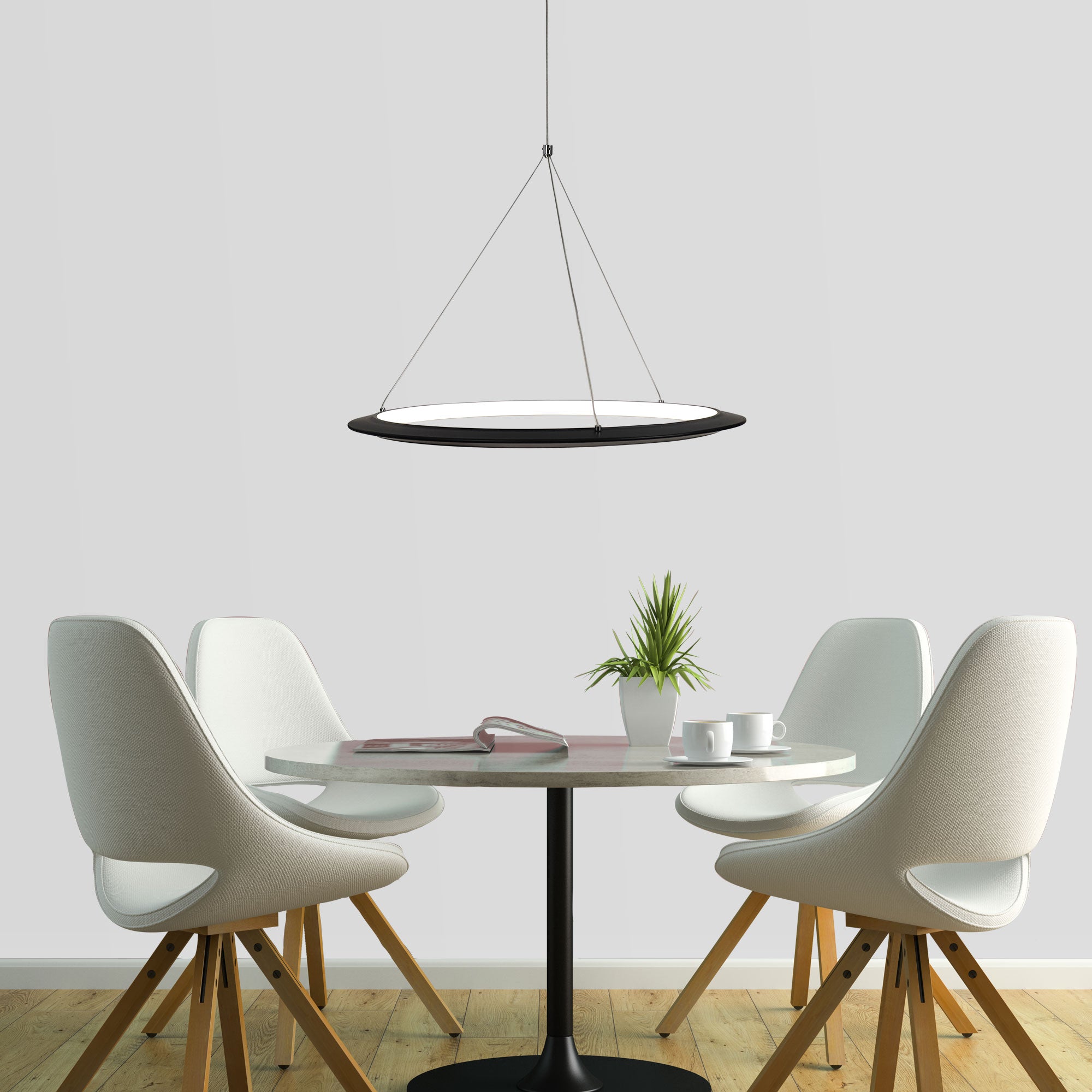 Saturn.60 Black 24W CCT Modern LED Halo Pendant