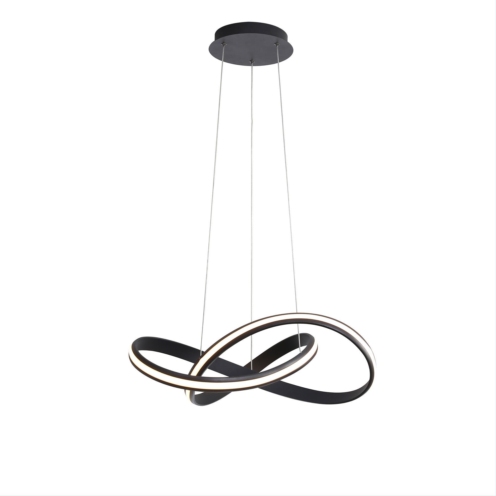 Spira Black 45W CCT Knotted LED Pendant