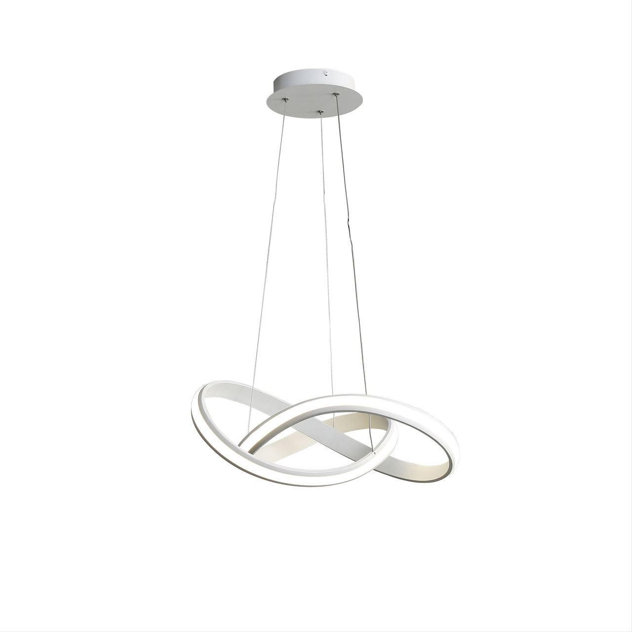 Spira White 45W CCT Knotted LED Pendant