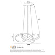 Spira White 45W CCT Knotted LED Pendant
