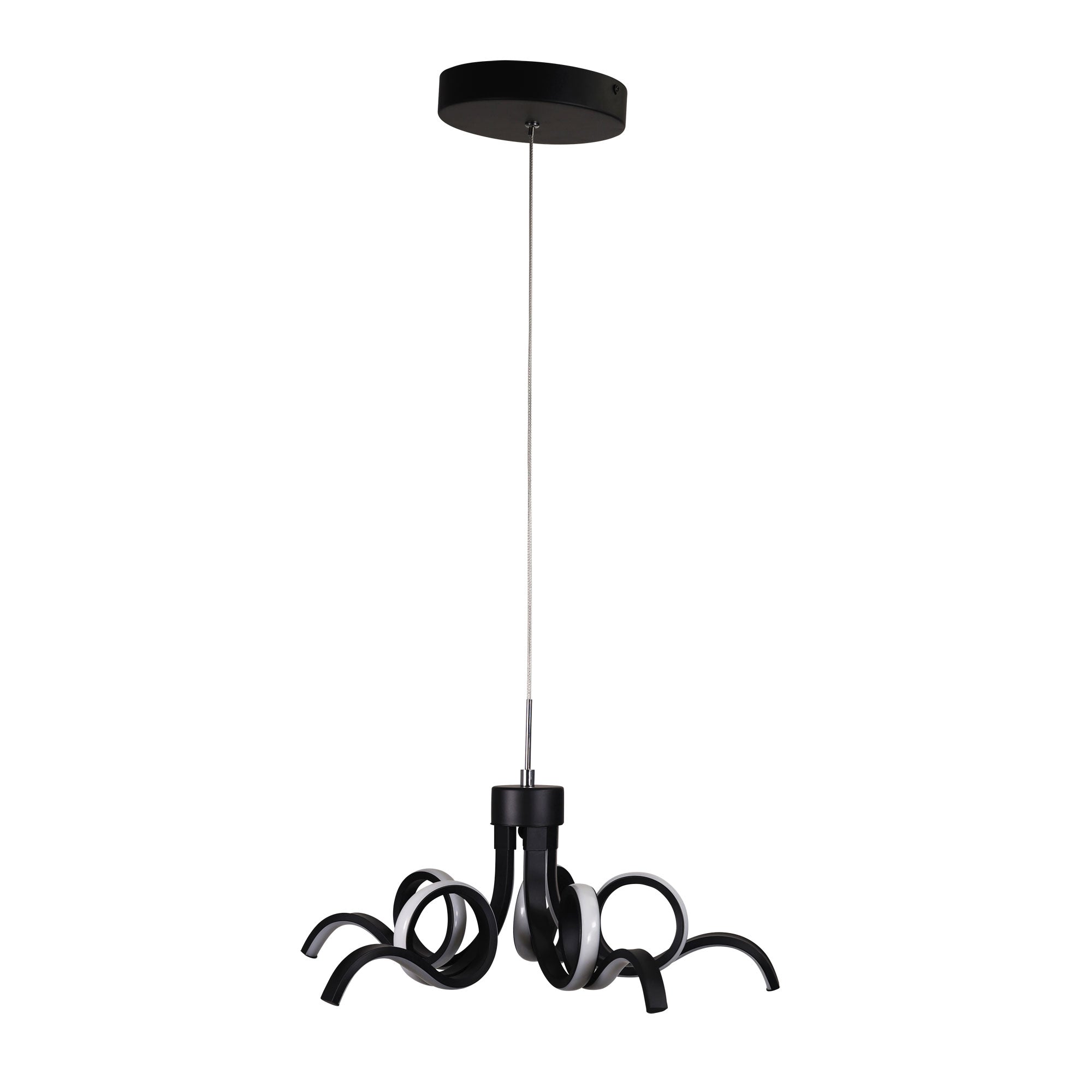 Noodle 50 Black Tricolour LED Pendant