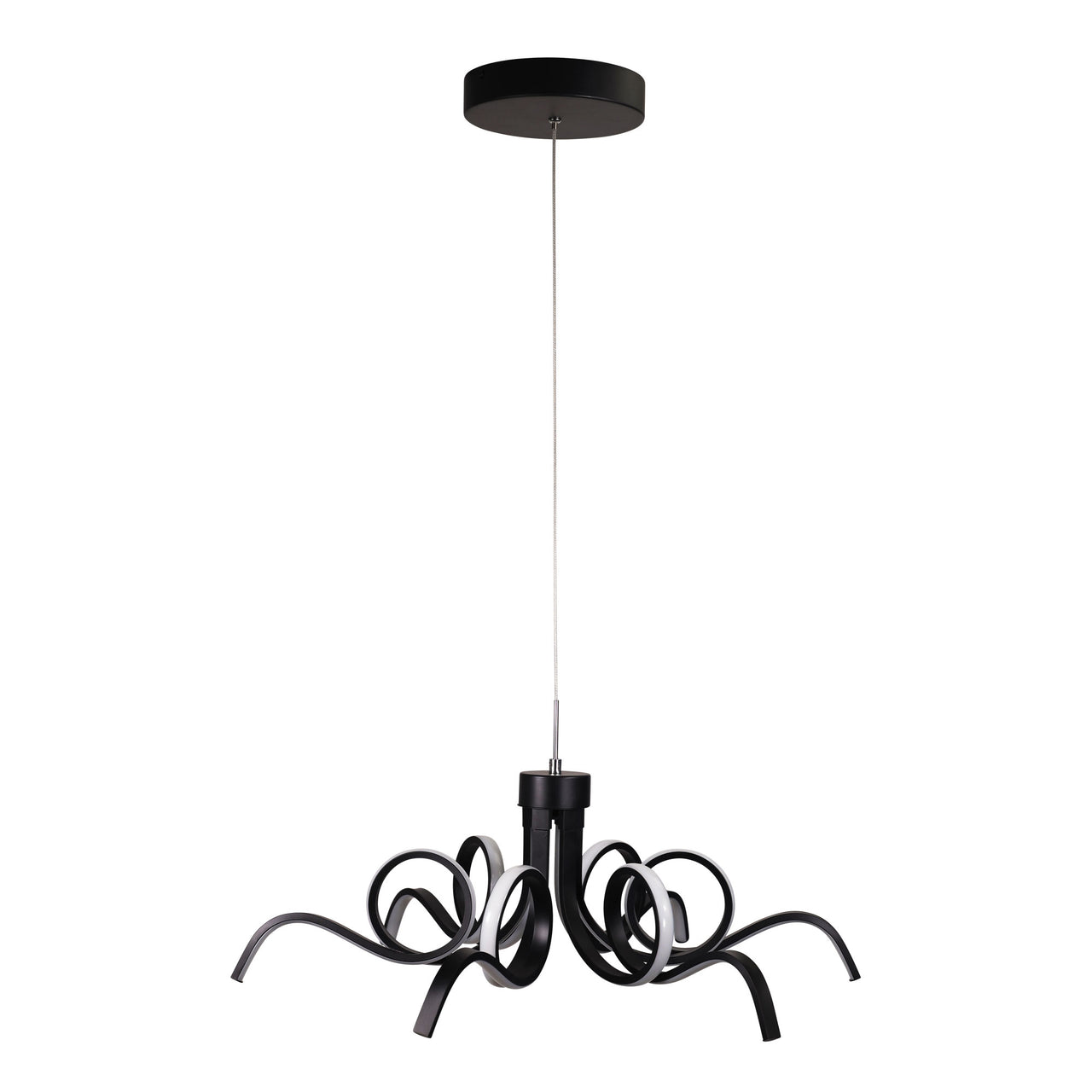 Noodle 70 Black Tricolour LED Pendant