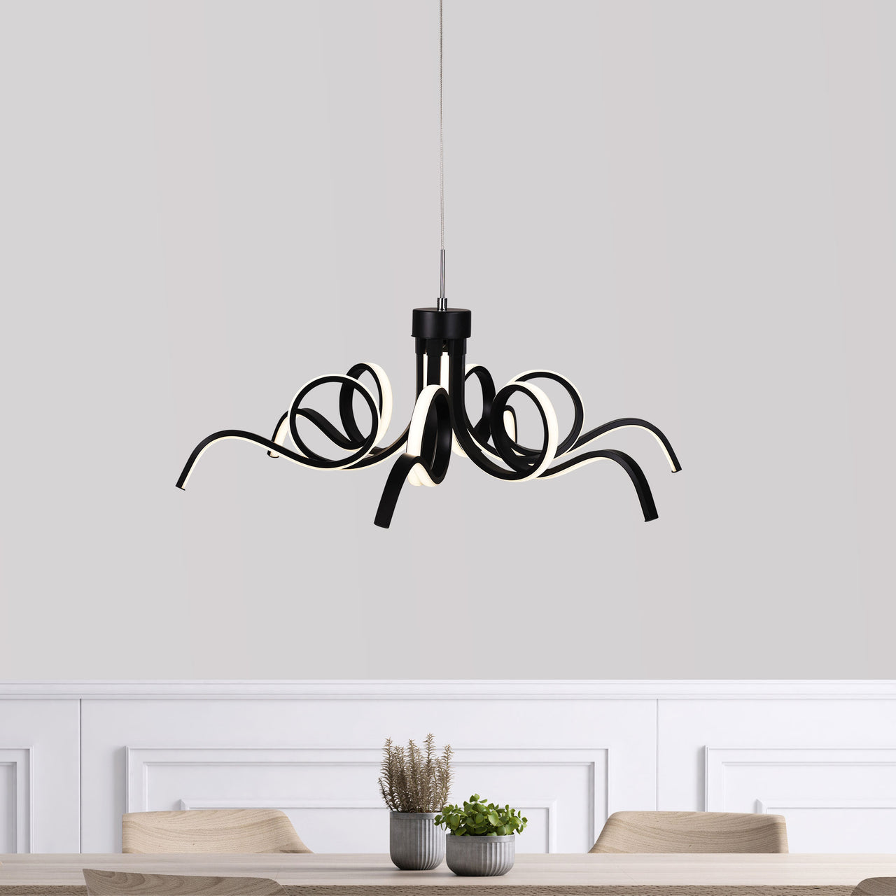 Noodle.70 Black 42W CCT LED Pendant