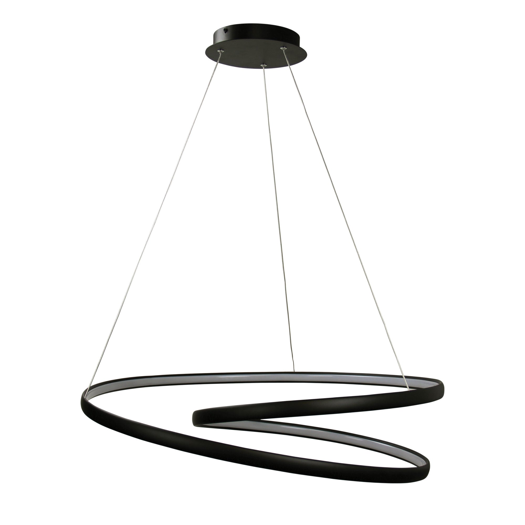Infinity Cts Black Modern Tricolour LED Spiral Pendant