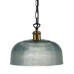 Maison 27 Retro Halophane Blue Glass Pendant