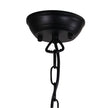 Maison 27 Black, Antique Brass & Amber Halophane Glass Retro Pendant