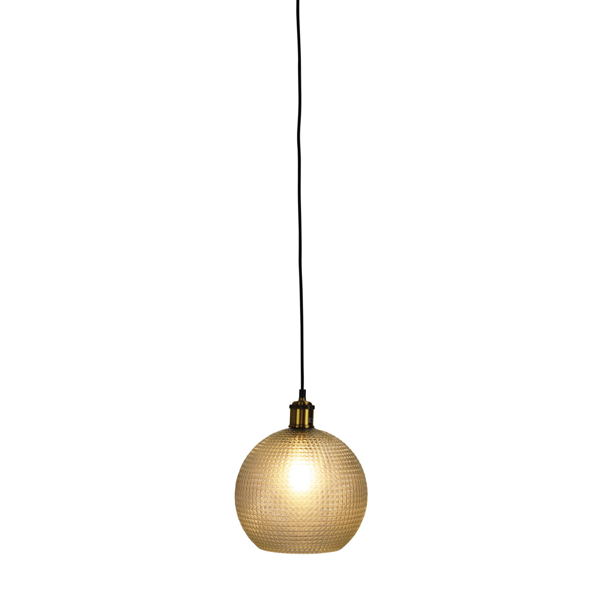 Raffy Antique Brass & Clear Glass Retro Style Pendant