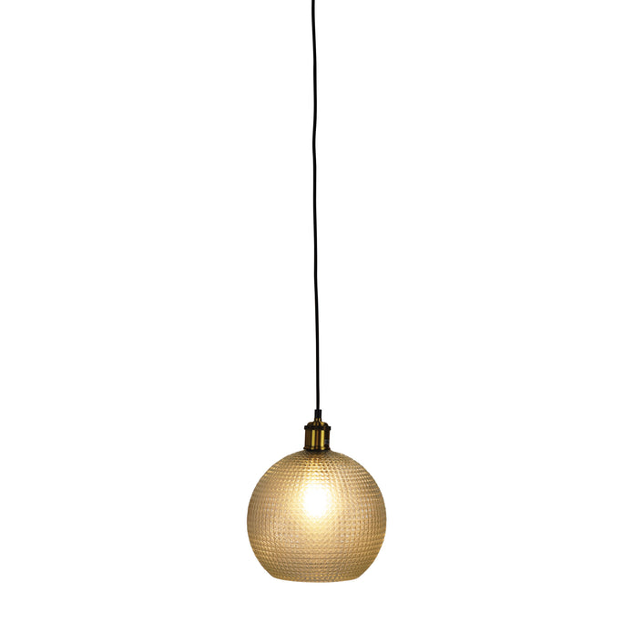 Raffy Antique Brass & Clear Glass Retro Style Pendant