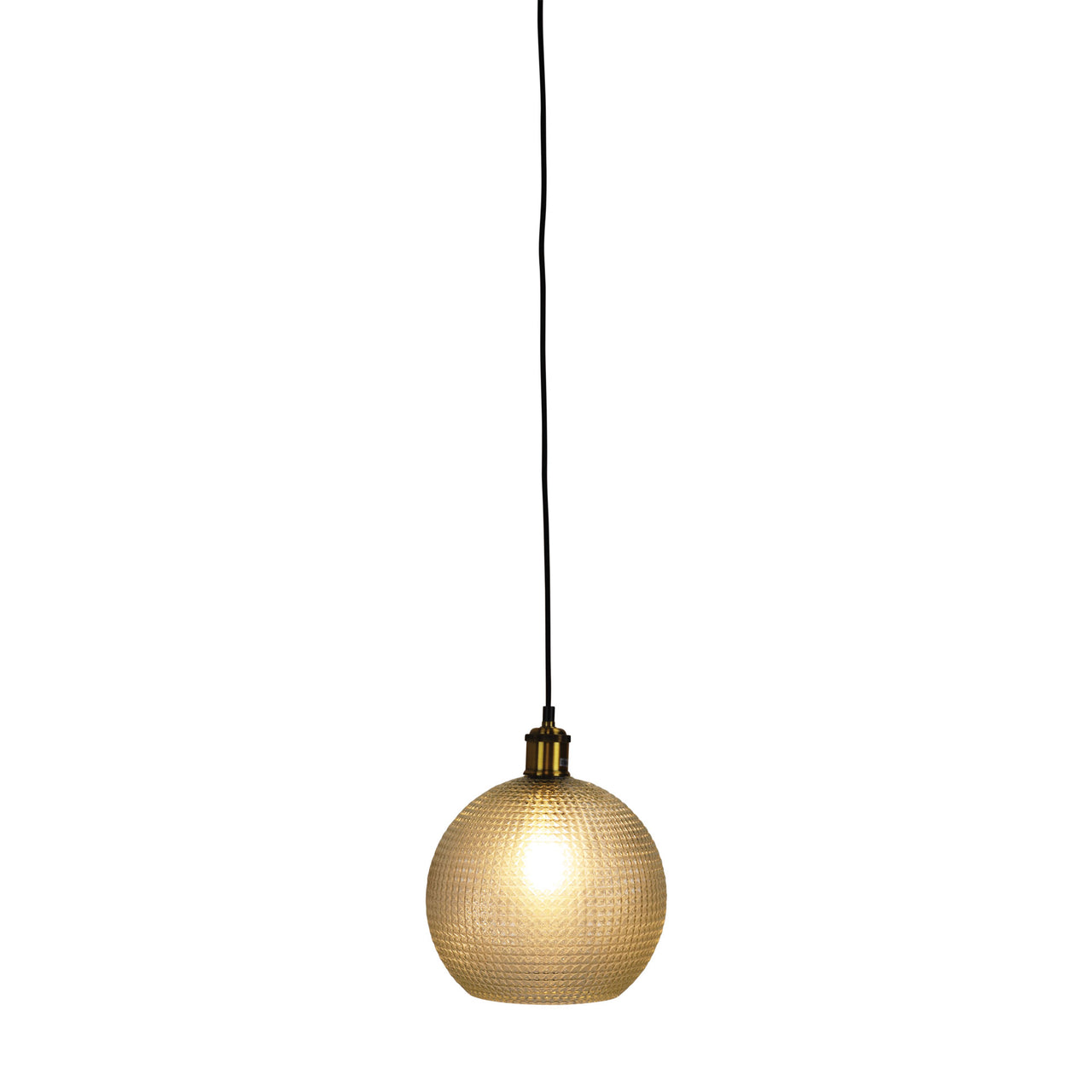 Raffy Antique Brass & Clear Glass Retro Style Pendant