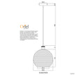 Raffy Antique Brass & Clear Glass Retro Style Pendant